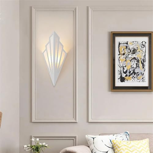 Aplique de pared nórdico de hierro forjado blanco con tecnología LED de alta durabilidad 6