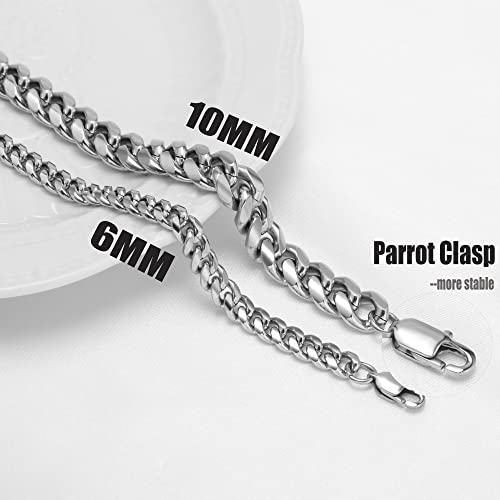 To My Husband Gifts Cuban Link Bracelets For Men Boys Trendy Christmas Birthday Gifts For Husband From Wife Hulseras Para Hombres Adjustable Stainless Steel Miami 8.5Inches 10Mm Cuban Chain Jewelry #TOP4