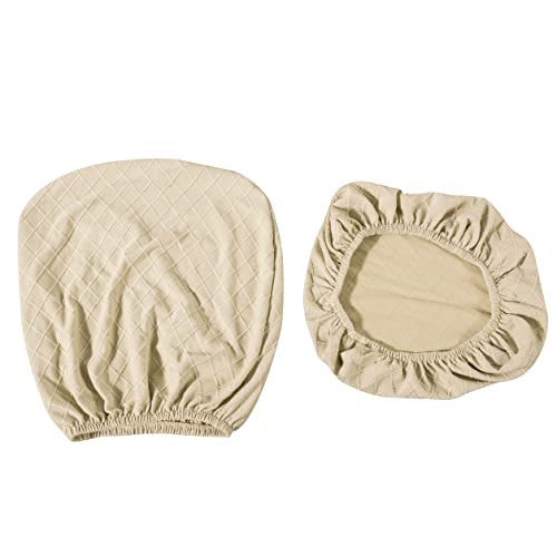 Sunnyway Office Chair Cover(Seat Cover And Back Cover Included) Removable Computer Chair Slipcover Elastic Stretchable Kitchen Chair Seat Cover Washable Dining Room Chair Protective Cover (Beige) #TOP4