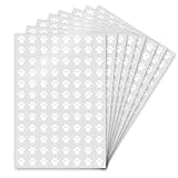 Yeachlaing 0.5 Inch White Paw Print Stickers,Self Adhesive for Scrapbooking/Kid DIY Arts Crafts/Reward Decals Teachers Sticker