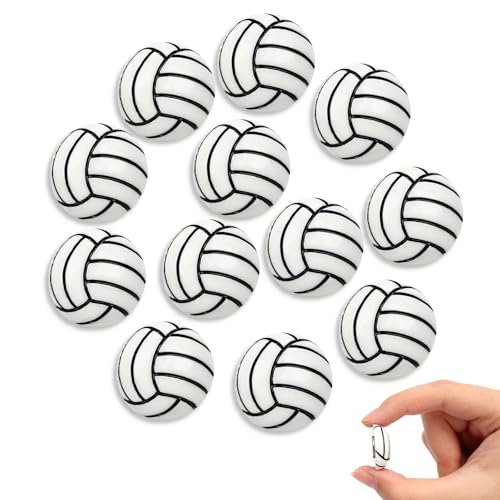 12 imanes decorativos de voleibol para refrigerador