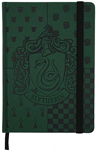 Journal Serpentard Harry Potter avec reliure de prestige et blason gravé