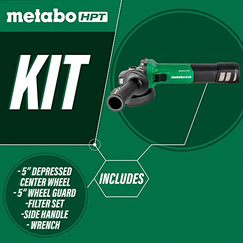 Metabo Hpt Angle Grinder | 5-Inch | 12 Amp | Slide Switch | Ac Brushless Motor | 3-Position Side Handle | 6 Speed Settings | G13Ve2 #TOP2