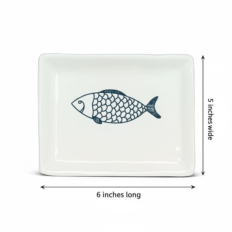 Abbott Collection Corfu Small Rectangle Fish Plate