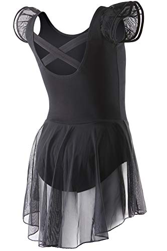 DIPUG Ballet Leotards for Girls Ballet Leotard With Skirt Toddler Dance Leotards Flutter
