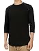 LE3NO Mens Casual Slim Fit 3/4 Sleeve Raglan T Shirt