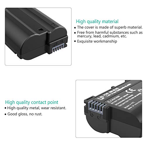 En-El15 En El15A Battery Rechargeable, Lp Charger Compatible With Nikon D7500, D7200, D7100, D7000, D850, D750, D500, D810A, D810, D800E, D800, D610, D600 & More #TOP2
