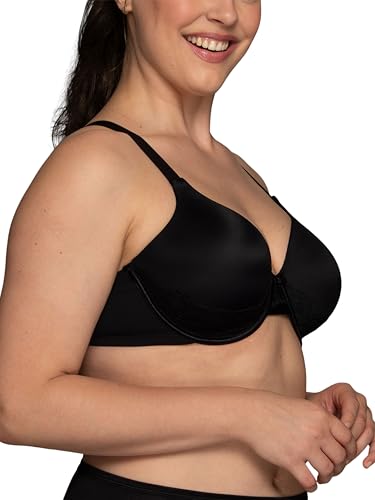 Image of Vanity Fair Women's Full Figure Beauty Back Smoothing Bra with Lace, 4-Way Stretch Fabric, Lightly Lined Cups up to DD