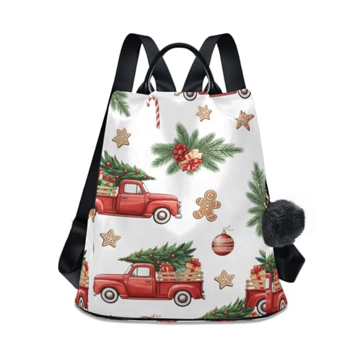 Sac à dos vintage rouge Noël femme idéal pour flâner sur les marchés d'hiver