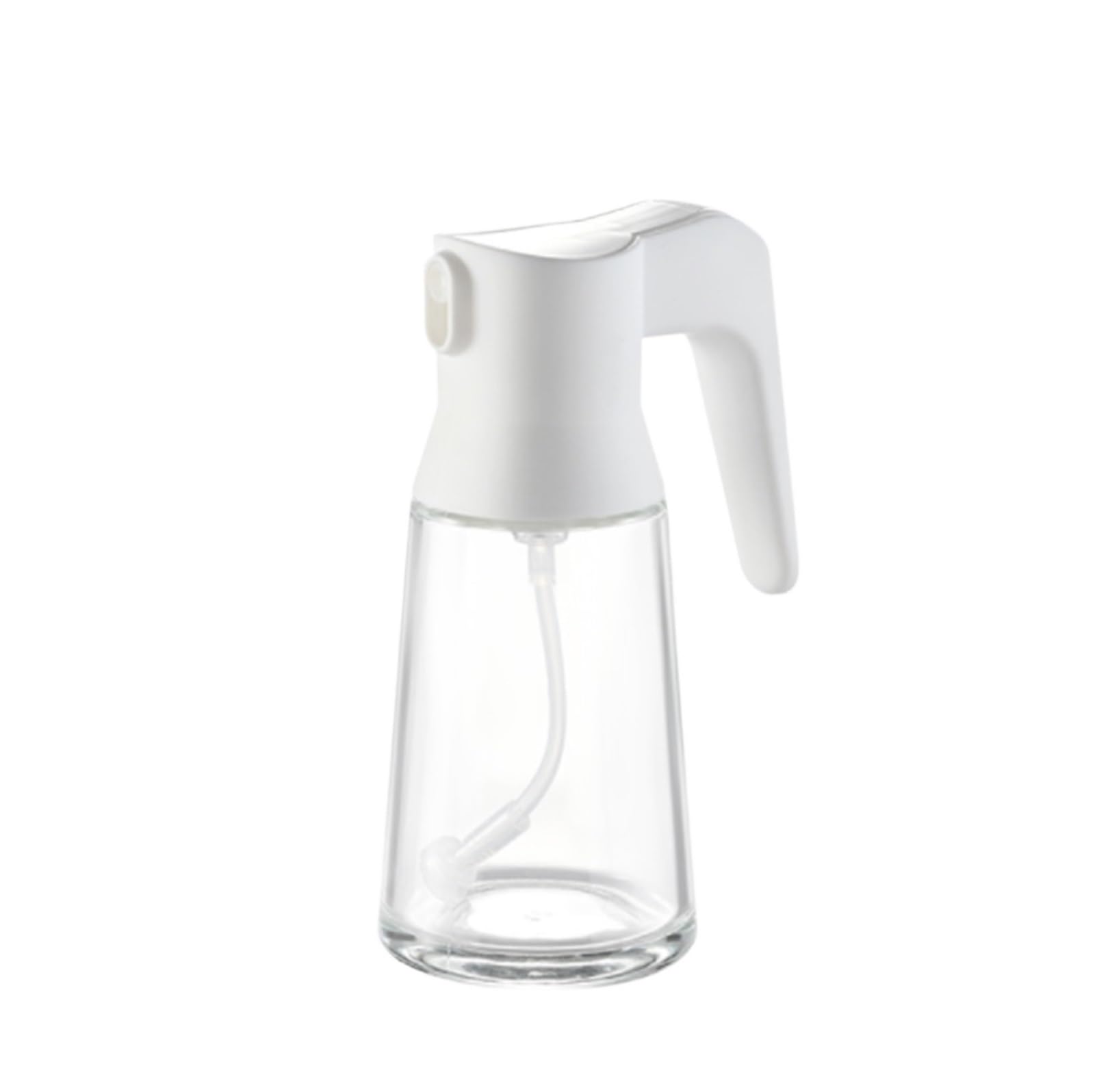 VHdryEDT Frying Oil Dispenser Liquids Olive Oil Sprayer Push-Type Glass Dispenser Suitable For Air Fryer Salad Making Countertop Bbq(White)