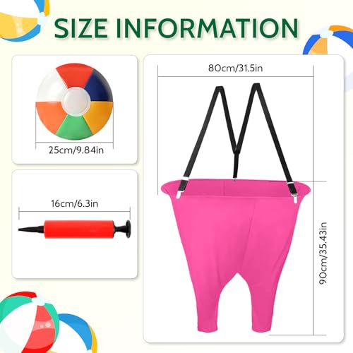 KPAPD Granny Pants Yard Game, 4Pcs Granny Pants Outdoor Games with 24 Bouncy Balls, 2 Air Pump and 4 Elastic Band, Granny Pants Game for Adults Family Easter Carnival Party — view 2