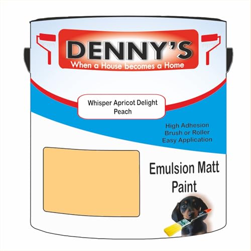 Premium Interior Wall & Ceiling Emulsion Paint – Whisper Apricot Delight Peach – Rich Matt Finish, Durable & Washable, Low Odour, Ideal for Living Rooms, Bedrooms & Hallways (250ML Tin)