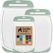 GORILLA GRIP Original Oversized Cutting Board, 3 Piece, BPA Free, Dishwasher Safe, Juice Grooves, Larger Thicker Boards, Easy Grip Handle, Non Porous, Extra Large, Kitchen, Set of 3, Mint