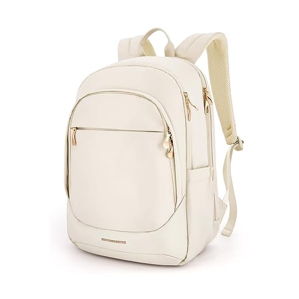 LIGHT-FLIGHT-Travel-Laptop-Backpack-for-Women-156-Inch-Anti-Theft-Backpack-with-USB-Charging-Hole-Water-Resistant-College-Bookbag-Large-Capacity-Black-Computer-Backpacks-for-Work-Beige LIGHT FLIGHT Travel Laptop Backpack for Women, 15.6 Inch Anti Theft Backpack with USB Charging Hole, Water Resistant College Bookbag, Large Capacity Black Computer Backpacks for Work, Beige