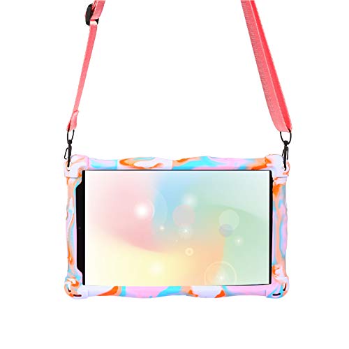 AKNICI-Funda-Antichoque-para-AOYODKG-H8-H6TECLAST-P80Samsung-Galaxy-Tab-A7-Lite-de-87Tab-A-80-2019-T290-T295-T297MatrixPad-S8DUODUOGO-E8Haehne-8-Correa-de-Hombro-y-Lapiz-Tactil-Rose-Morado
