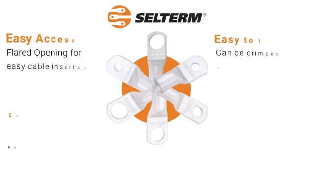 SELTERM 25pcs 2/0 AWG 5/16" Stud Marine Grade Tinned Copper Battery Cable Lugs, 00 Gauge Ring Terminals, UL Wire Lugs Electrical Battery Cable Ends, Tinned Copper Lugs Battery Terminal Connectors