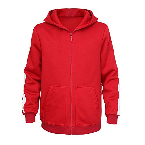 Mukola Kids Boys Cosplay Costume Jacket Zip-Up Hooded Sweatshirt Hoodie(Red,7-8T)