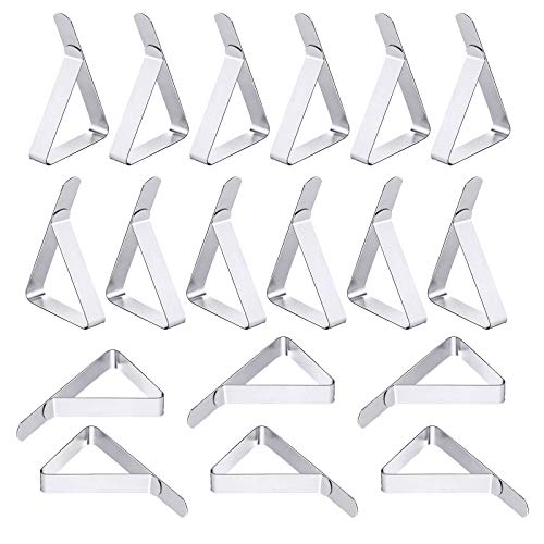 Tablecloth Clips Picnic Table Clips, 18PCS Stainless Steel Table Cloth Clips for Picnic Tables, Picnic Table Cloth Holders, Tablecloth Clips for Outdoor Tables, Picnics, Weddings, Graduation Party