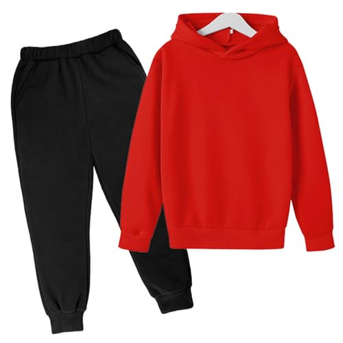 Boys Girls 2 Piece Outfits Lounge Hoodie Sweatsuit Sets Fleece Sweatshirt Baggy Fall Fashion Jogger Sweatpants with Pockets