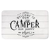 Welcome to Our Camper Our Happy Place Doormat Camper Front Door Mat Non Slip...