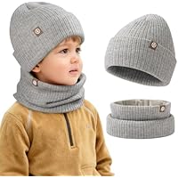 AOOSA Gorro y Bufanda Niño Niña, Suave y Flexible Sombrero de