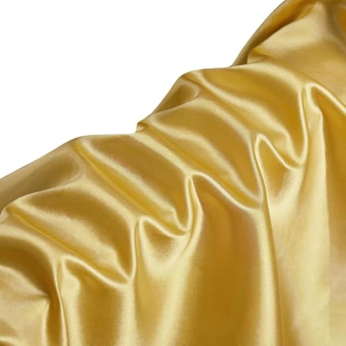 1 Yard 63 Wide Gold Silky Satin Fabric for Wedding Decoration Party Fashion Apparel DIY Crafting Sewing