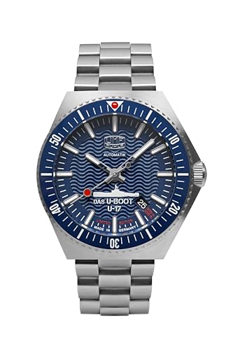 UMF RUHLA 1930M-3 Automatikuhr | U-17 Limited Edition | Saphirglas | Automatikwerk NH35A | Edelstahl Taucheruhr mit Keramiklünette | Blaues Zifferblatt | Made in Germany