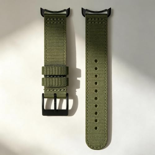 Bntenotk Nylon Watch Bands,Green/Black, For Google Pixel Watch 5/4/3/2 41mm by Bntenotk - Used condition - Image 3
