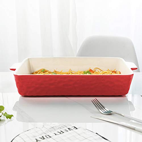 Baking Dishes, Krokori Rectangular Bakeware Set Ceramic Baking Pan Lasagna Pans for Cooking, Kitchen, Cake Dinner, Banquet and Daily Use - 13 x 9 Inches