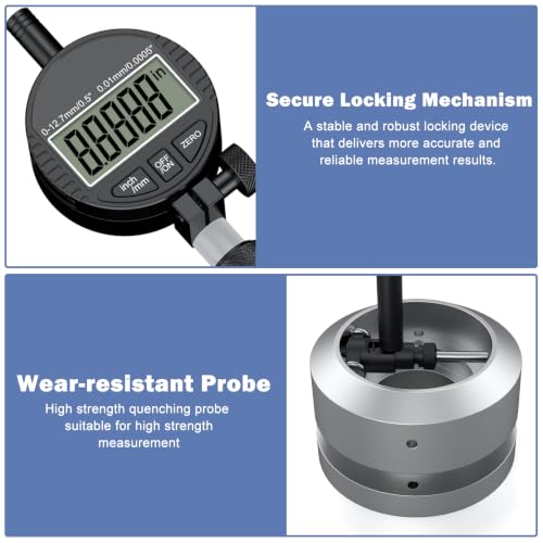 Image of HDLNKAK Digital Dial Indicator Bore Gauges Set (2 inch-6 inch /0.0005 inch)- Black | Cylinder Bore Gauge with Carbide Anvils, Self-Centering, LCD Digital Display for Engines Cylinder Measurement or Machinists