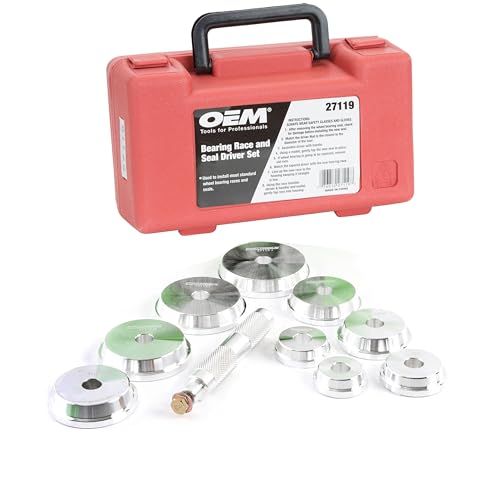 OEMTOOLS 27119 Bearing Race and Seal Driver Set, Bearing and Race Installer Kit, Includes 9 Driver Sizes, Portable Storage Case