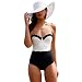 Lukitty Women's Retro Halter High Waisted Monokini Swimsuits Swimwear Bikini