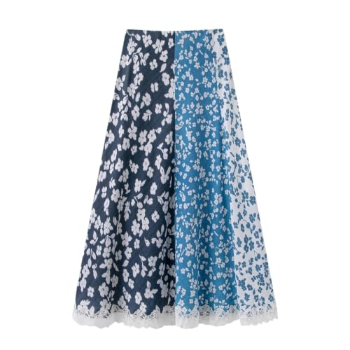 Jupe à fleurs mi-longue idéale pour vos promenades et terrasses ensoleillées