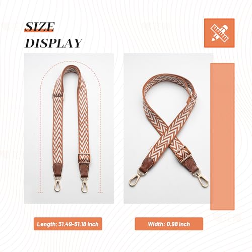 Image of SENTEN Purse Straps for Crossbody Bags,Wide Shoulder Bag Canvas Replacement Strap for Handbag