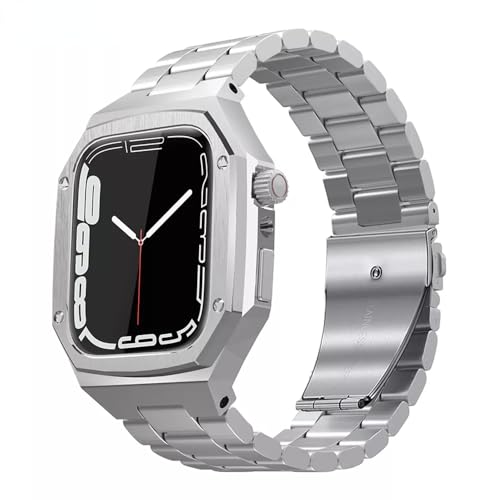 Kit boîtier métal Apple Watch 9 8 7 protection robuste agate 45 mm