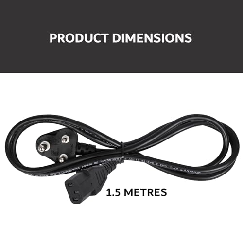 Image of Gigawatts IEC 60320 C13 Female Desktop Power Cord Cable with 3 Pin Connector Computer Mains Electronic Tools for Desktop Monitor Printer UPS and Other Office Equipments