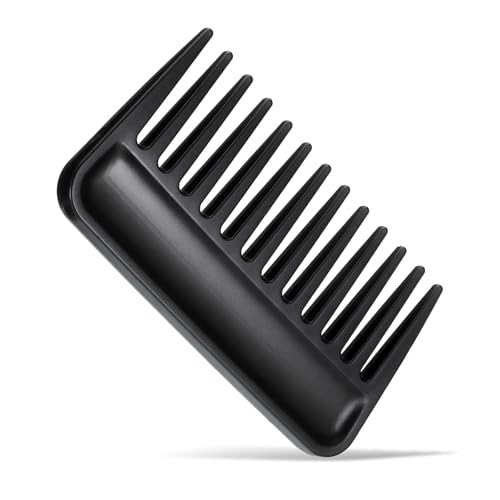 Peine pequeño negro de dientes anchos para cabello rizado miniatura 1