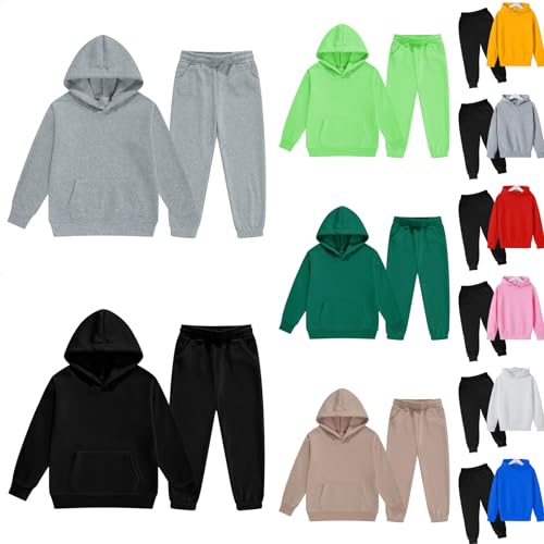 Kids Fall Clothes,Girls Boys 2 PC Outfit Pullover Hoodies Sweatshirt and Jogger Sweatpants Clothing Sets Tracksuits