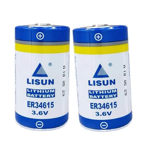 [2 Pack] 3.6V ER34615 D Size Battery for CNC Machine Tool Programmer, 19000mAh