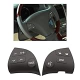 FZJDSD 2 pcs Grey Steering Wheel Control Button Cover Compatible with Lexus ES350 2006 2007 2008 2009 2010 2011 2012 Replace 84250-33190-C0