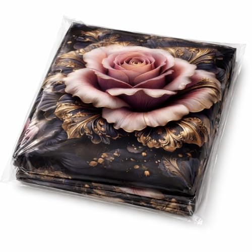 Image of 7D Printed King Size Double Bedsheet with 2 Matching Pillow Covers | 90x100 Inch (225x250 cm) | Soft & Comfortable Flat Bedsheet for Double Bed | Premium Home Bedding Set DGN13