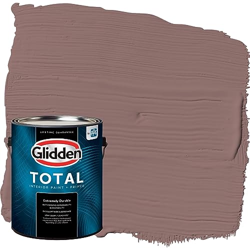 Glidden Total Interior Wall Paint & Primer All-in-One, Oakwood Brown/Red, Flat, 1 Gallon