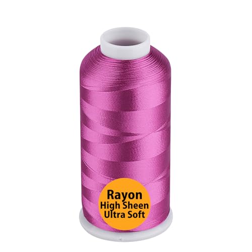 Image of Simthread Rayon Embroidery Thread 5500 Yards, 40wt 100% Rayon Viscose for Commercial and Domestic Machines - Fuchsia 1110