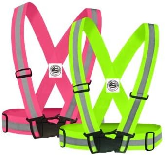 Carabash USA Reflective Vest - Best High Visibility Vest used for Daytime and Nighttime Running Cycling Motorcycle Walking Hiking Bicycle. LightWeight and Elastic Try Risk Free in Pink or Green