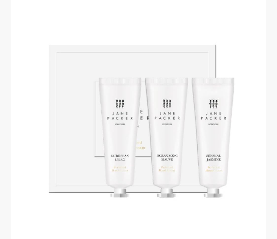 123 UBuy Shop_Korea Jane Packer London Perfumed Hand Cream Moisturizer- Special Set of 3 Scents : Ocean Song Mauve, Sensual Jasmine, European Lilac (30 ML x 3)
