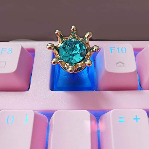 3 Pieces Keycaps for Keyboards, Custom Anime Keycaps, Personality Keycaps, Light Transmission, for Fits Most Mechanical Gaming Keyboards, Keyboard Decoration,Crown,