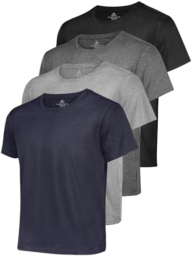 URATOT Men's Workout Shirts Short Sleeve Dry Fit Athletic T-Shirts Moisture Wicking Running Gym Active Lightweight Tee Top