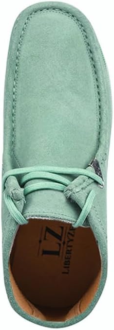 LIBERTYZENO Mens Moccasin Toe Watter Proof Suede Leather Adults Lace Up Casual Chukka Boot Shoes for Easter Gift - Image 5