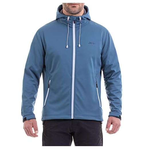 Jeep herr softshell Triplo Strato Con Cappuccio E Pile Interno J9W jacka, Blustone, S