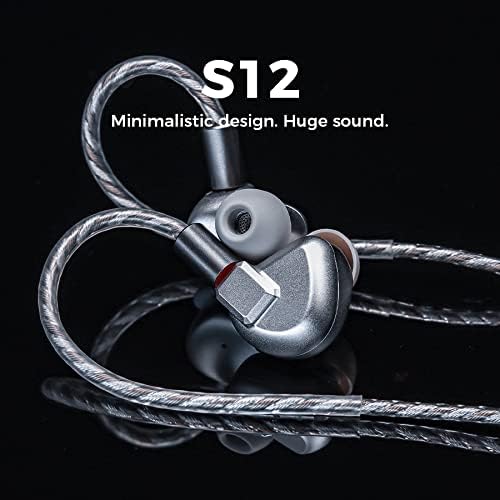 letshuoer s12 in ear monitor 14 8mm planar magnetic driver hifi iem in ear earphones nebula grey 4 4mm